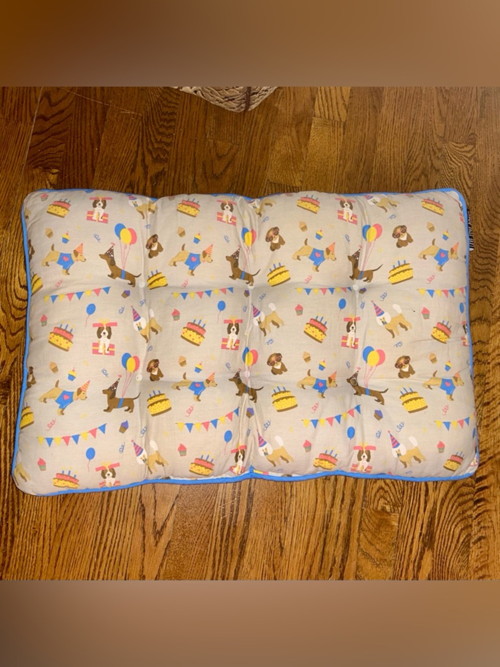 Birthday Print Dog Bed